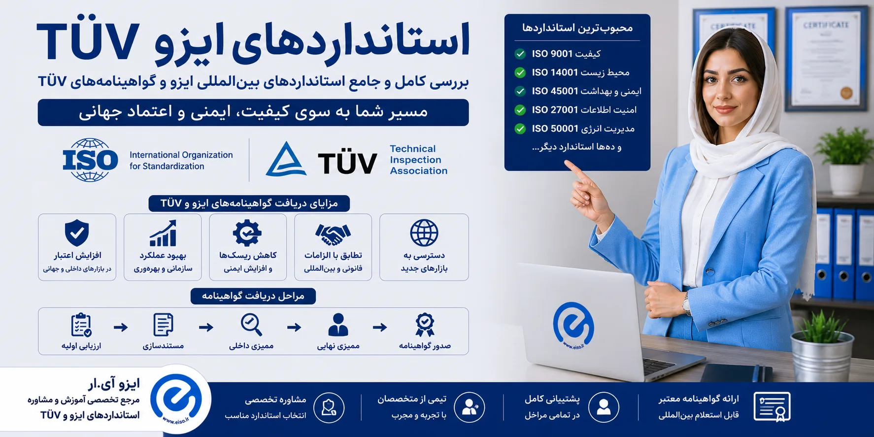 گواهینامه‌های ایزو TÜV توف — معتبرترین مراجع صدور گواهینامه در جهان