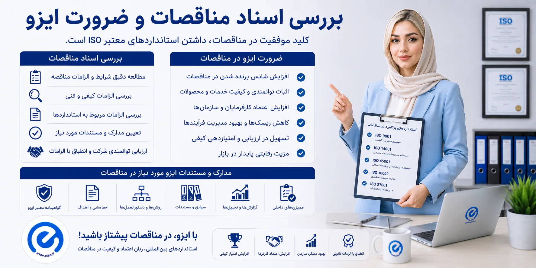 بررسی اسناد مناقصات و امتیاز گواهینامه ایزو | ضرورت اخذ ایزو در مناقصات